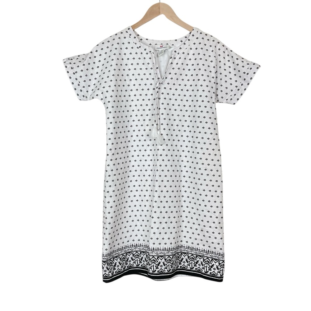 Vineyard Vines Fan Border Print Tunic Dress Size 0
